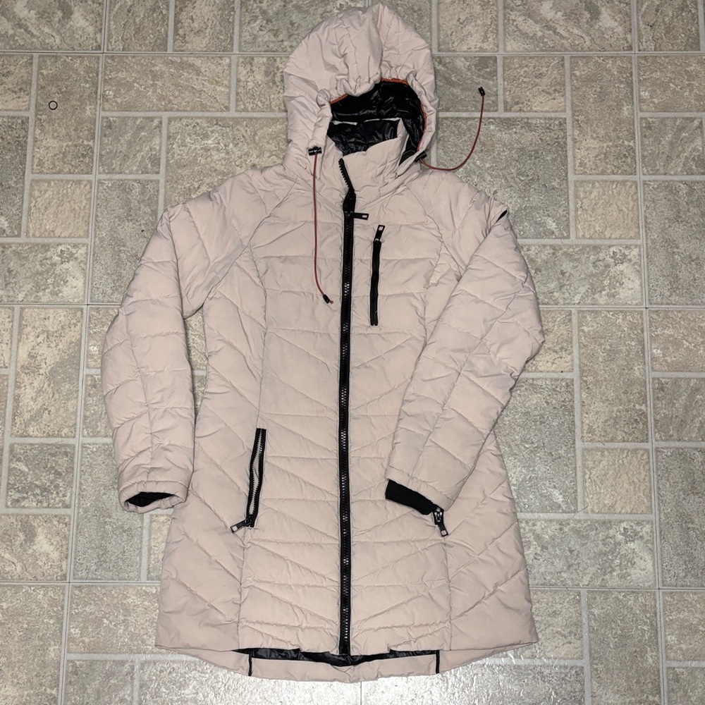 Nautica Women's Hooded Puffer Jacket - Light pink